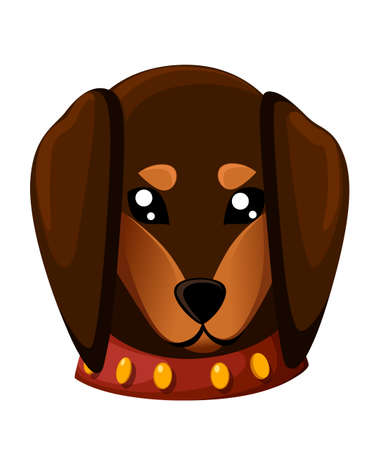 Cute domestic dog illustration.のイラスト素材