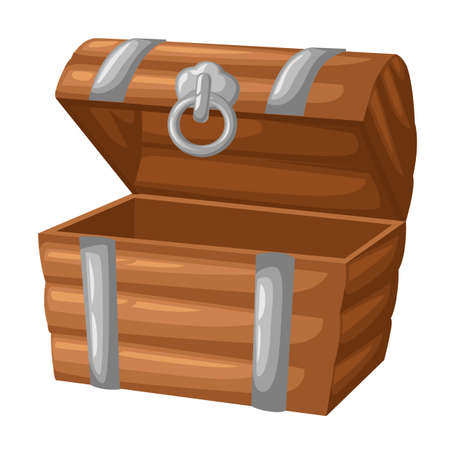 Wooden empty chestのイラスト素材