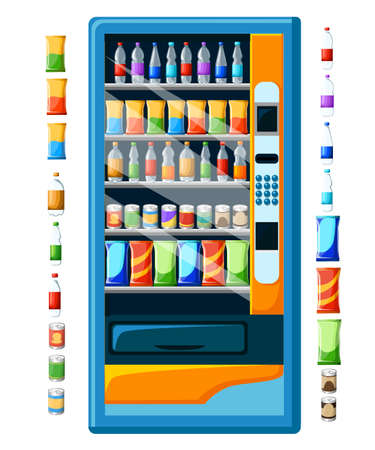 Food And Drink Vending Machines Design Setのイラスト素材