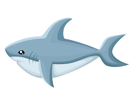 shark. vector illustration Web site page and mobile app design.のイラスト素材