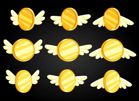 Concept Illustration of Coins. Financial Freedom Concept.のイラスト素材