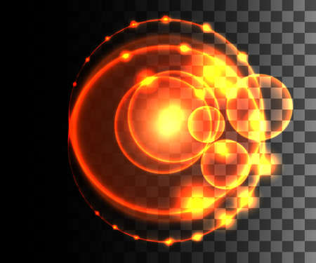 Glow isolated white transparent effect, lens flare, explosion, glitter, line, sun flash, spark and stars over checkered background. For illustration template art design, banner for Christmas celebration, magic flash energy ray.のイラスト素材
