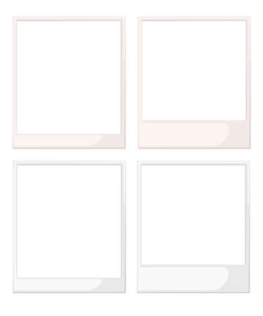 White photo frame set.のイラスト素材