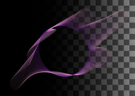 Abstract design element purple color effect vector illustration on transparent background.のイラスト素材