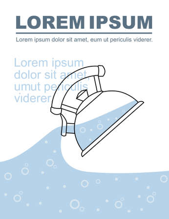 Water pouring from kettle advertising flyer design flat vector illustration on white background abstract design.のイラスト素材