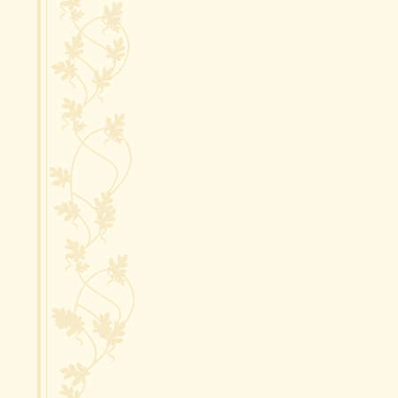 Seamless pattern of beige wallpaper with leaves silhouettes flat vector illustration vertical designのイラスト素材