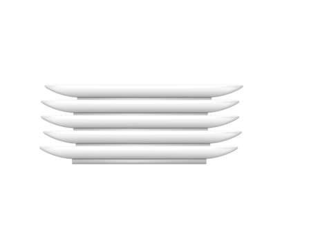 Stack pile of clean white ceramic plates vector illustration on white background realism styleのイラスト素材