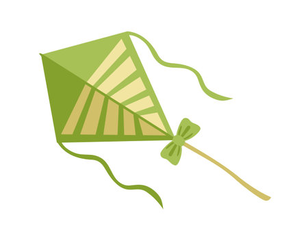 Colorful kite wind flying toy vector illustration isolated on white background.のイラスト素材