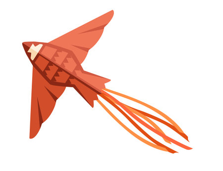 Colorful kite wind flying toy vector illustration isolated on white background.のイラスト素材