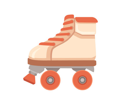 Modern design roller skates simple cartoon design vector illustration sport or casual equipment isolated on white background.のイラスト素材