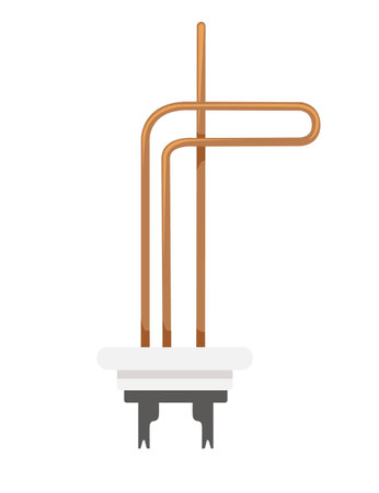 Water heater element for boiler vector illustration isolated on white background.のイラスト素材