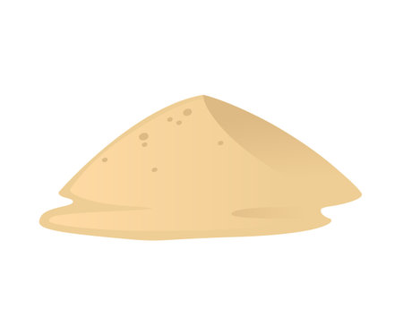 Sand heap for construction industry vector illustration isolated on white background.のイラスト素材