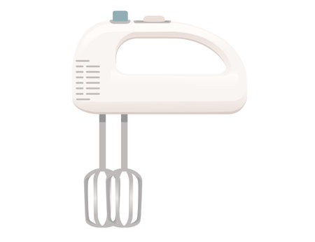 Kitchen portable dual mixer retro design vector illustration isolated on white background.のイラスト素材