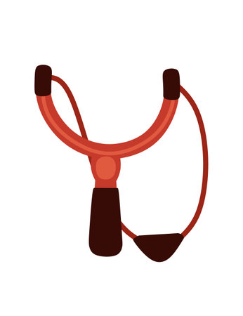 Professional slingshot with plastic handle vector illustration isolated on white background.のイラスト素材