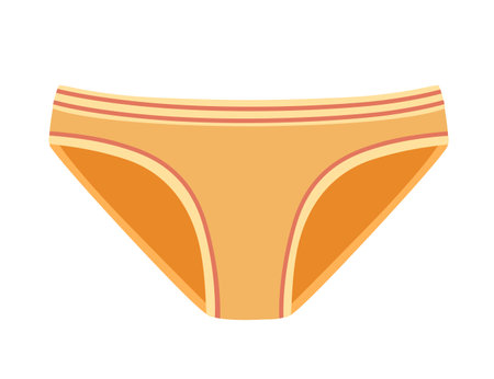 Female underwear design classic style textile panties vector illustration isolated on white background.のイラスト素材