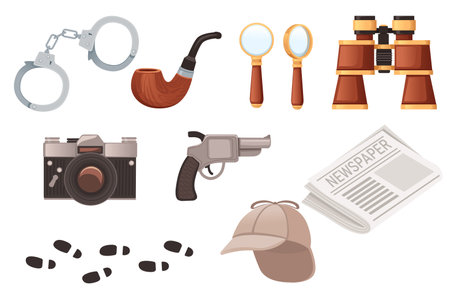 Classic wooden smoke pipe vector illustration isolated on white backgroundのイラスト素材