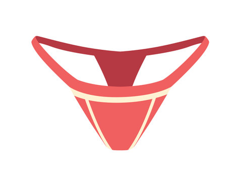 Female underwear design classic style textile panties vector illustration isolated on white background.のイラスト素材
