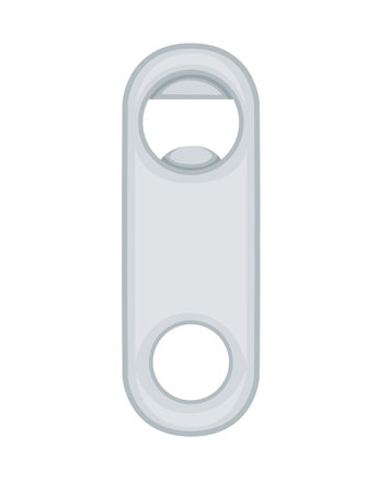 Steel Opener for beer bottles vector illustration isolated on white background.のイラスト素材
