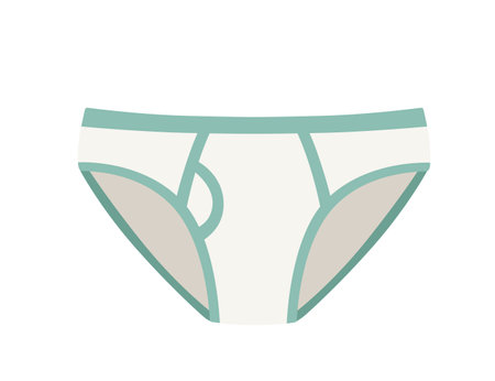 Men underpants white color vector illustration isolated on white background.のイラスト素材