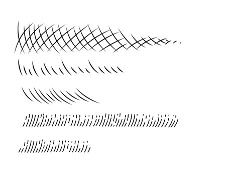 Set of brush lines vector illustration isolated on white background.のイラスト素材