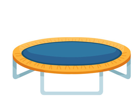 Trampoline bounce platform for children vector illustration isolated on white background.のイラスト素材