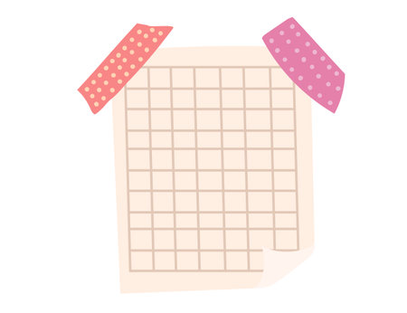 Beige color note paper remember sheet vector illustration isolated on white background.のイラスト素材