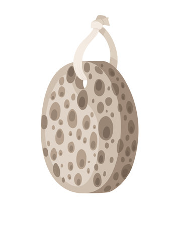 Body brush made from stone vector illustration isolated on white background.のイラスト素材