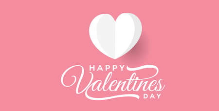 Valentine balloon paper artのイラスト素材