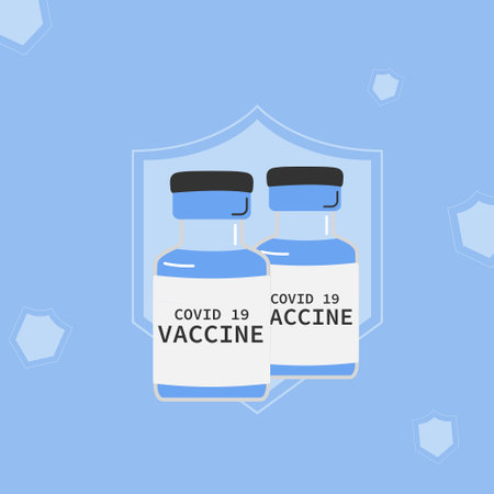 Vaccine covid 19 illustration vectorのイラスト素材