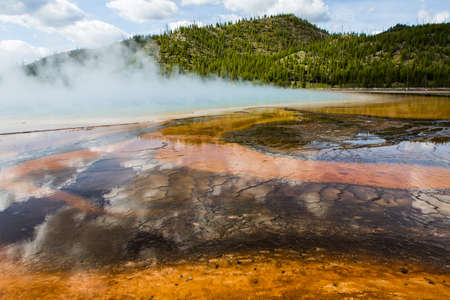 Grand Prismatic Spring in Yellowstone National Parkの写真素材