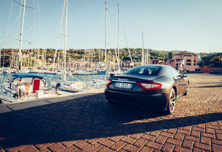 MUGGIA, ITALY MARCH 16, 2013: Photo of a Maserati GranTurismo S. The Maserati GranTurismo is a two-doorのeditorial素材