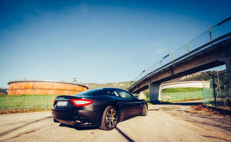 MUGGIA, ITALY MARCH 16, 2013: Photo of a Maserati GranTurismo S The Maserati GranTurismo is a two-doorのeditorial素材