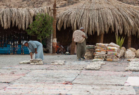 HURGHADA, EGYPT - September 29: Unidentified bedouins in the old part of Hurghada, September 29, 2011.のeditorial素材