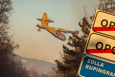VILLA OPICINA,TRIESTE,ITALY - MARCH 6, 2013 - Civil protection of Friuli Venezia Giulia in action...