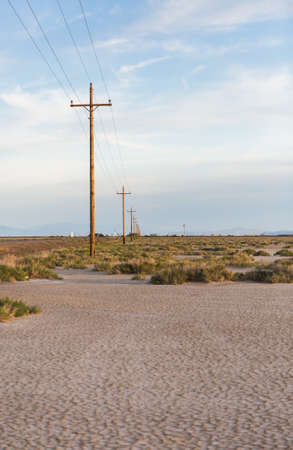 World famous Bonneville Salt Flats outside Salt Lake City Utah