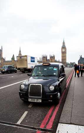 LONDON, UNITED KINGDOM - OCTOBER 30, 2014: The most famous London landmark Big Ben from Westminster bridge . London is the world's most-visited city as measured by international arrivals.のeditorial素材