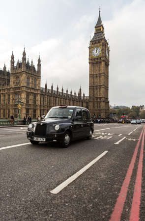 LONDON, UNITED KINGDOM - OCTOBER 30, 2014: The most famous London landmark Big Ben from Westminster bridge . London is the world's most-visited city as measured by international arrivals.のeditorial素材