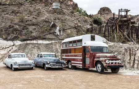 NELSON , USA - JUNE 10 : Old rusty car in Nelson Nevada ghost town on June 10 ,2015のeditorial素材