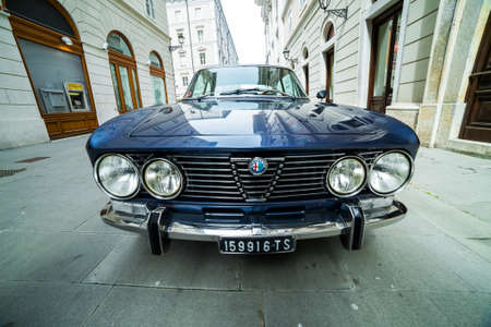 TRIESTE, ITALY - APRIL 3: Photo of a Alfa Romeo GT model on the Trieste Opicina Historic. APRIL 3, 2016. Trieste Opicina Historic regularity is run for Vintage and Classic Cars.のeditorial素材