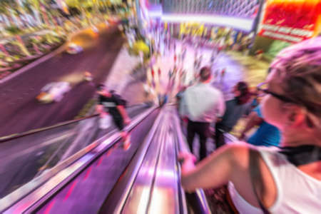 Abstract Blurry Background: Tourist in Las Vegasの写真素材