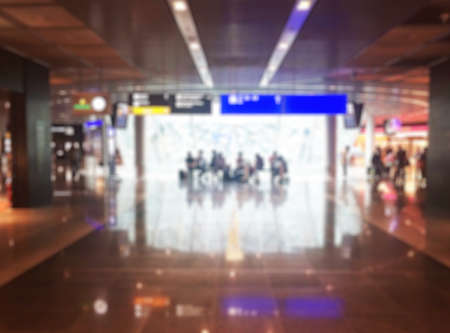 Abstract Blurred background : airport boarding areaの写真素材