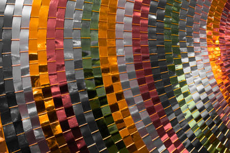 Closeup of paper umbrella texture backgroundの写真素材