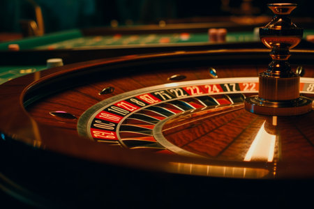 Close up of roulette wheels spinning. Generative Aiの素材