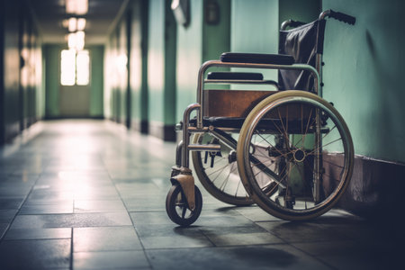 People with disabilities have other health concerns, too. Concept show them getting regular check-ups and other tests unrelated to their disabilities. Generative AI.の素材