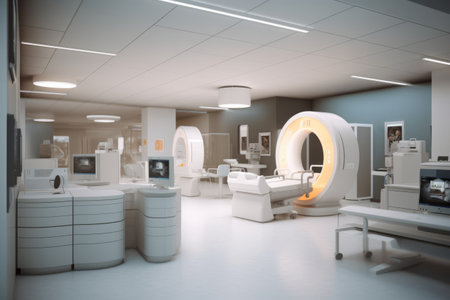Image showcasing a radiology department with state-of-the-art imaging machines, highlighting the crucial role of radiology in diagnosis and treatment. Generative AIの素材