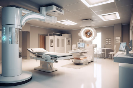 Image showcasing a radiology department with state-of-the-art imaging machines, highlighting the crucial role of radiology in diagnosis and treatment. Generative AIの素材