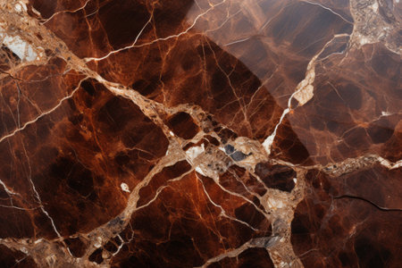 Emperador marble, displaying its warm brown tones and delicate veining, perfect for creating a cozy atmosphere. Generative AIの素材