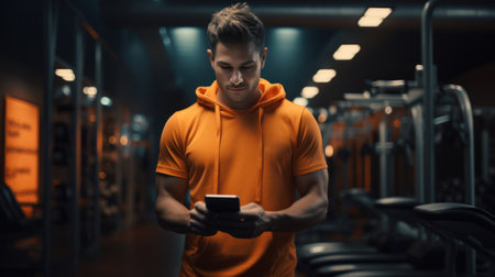 Fitness enthusiast in workout attire, engaged in various exercises, set in a well-equipped gym, offering a dynamic template for fitness-related promotions and contentの素材