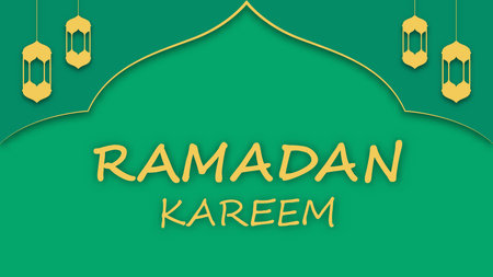 Ramadan Kareem for greeting card background with lantern or islamic ornament.のイラスト素材