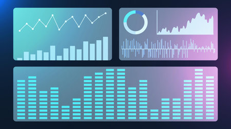 Business investment diagram risk analysis. Big data technology for business concept. Vector...